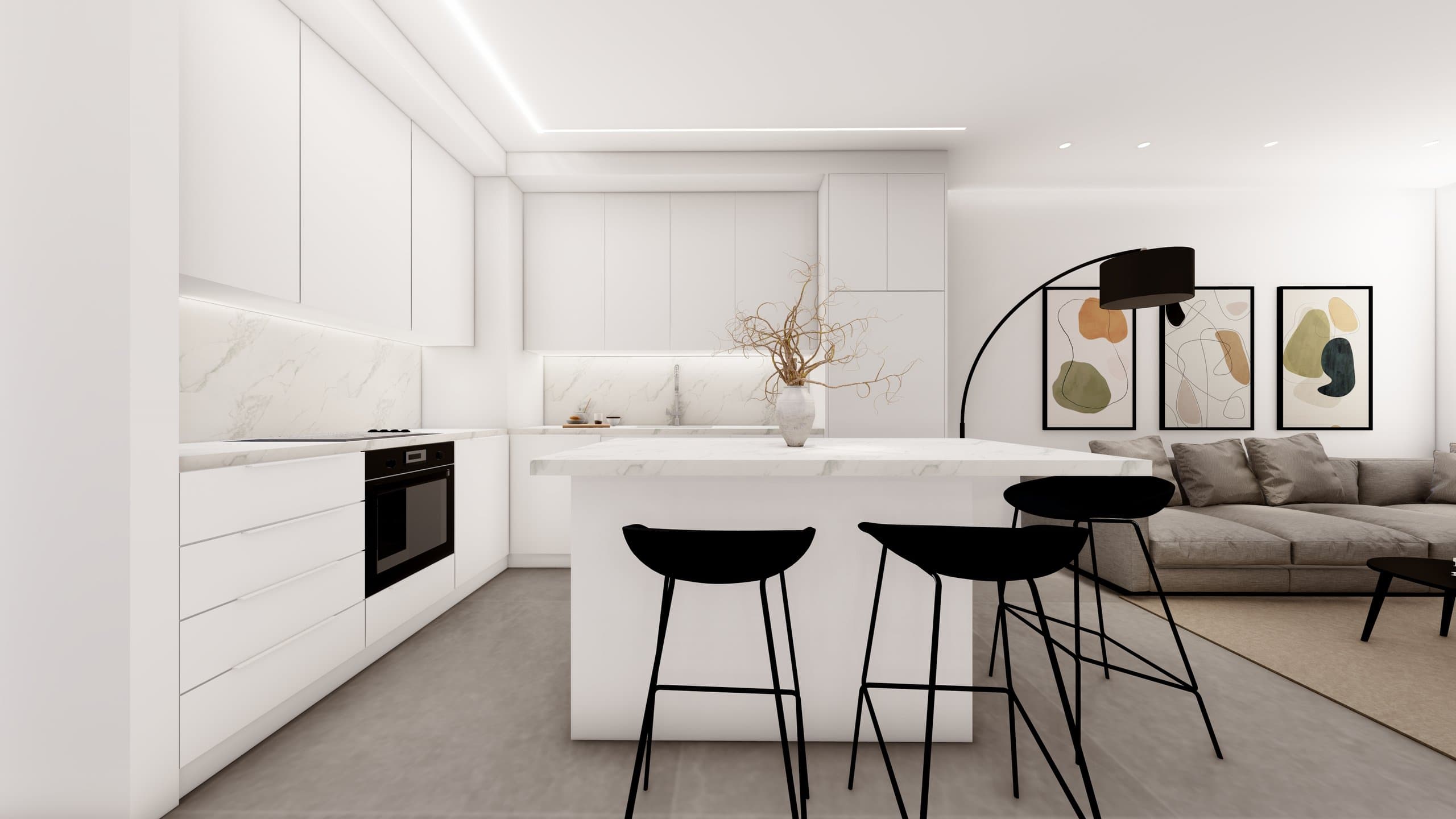 Drawing of a Simplicity 3 kitchen